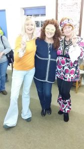70's night with Wendy, Christine and Louise dressed to impress
