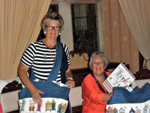 Janet and Margaret with their presents opened