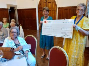 Cheque presentation to Dilys Dyer from Parkinson's UK