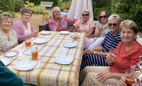 Friends waiting for tea